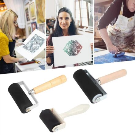 Rouleau en caoutchouc pour encrage et linogravure